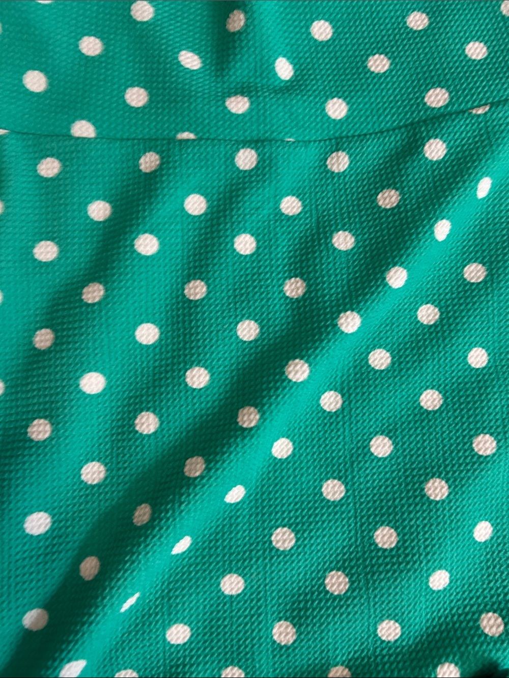 LuLaRoe Teal Green Polka Dot Pencil Skirt - Picture 3 of 4